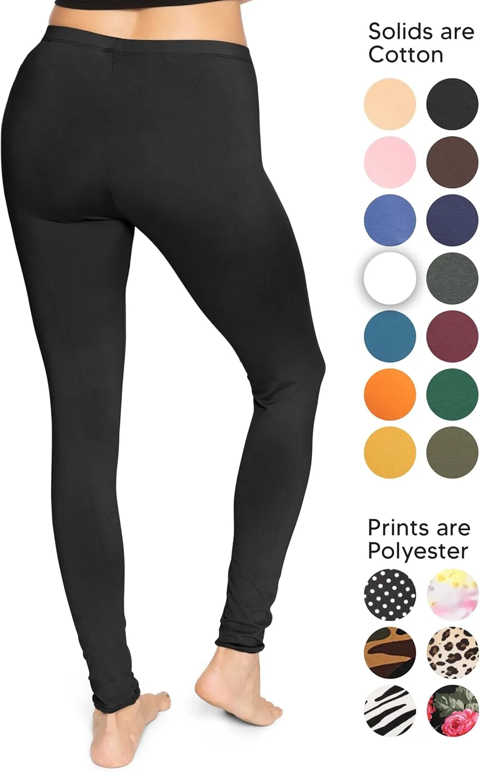 Women's and Plus Size Knee-Length and Ankle Length Leggings