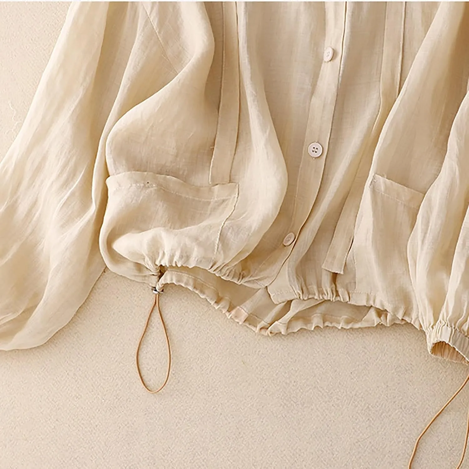 Womens Cotton Linen Hoodie Tops,Summer Fashion Hooded Long Sleeve Shirts Button Down Blouses for Women Dressy Casual