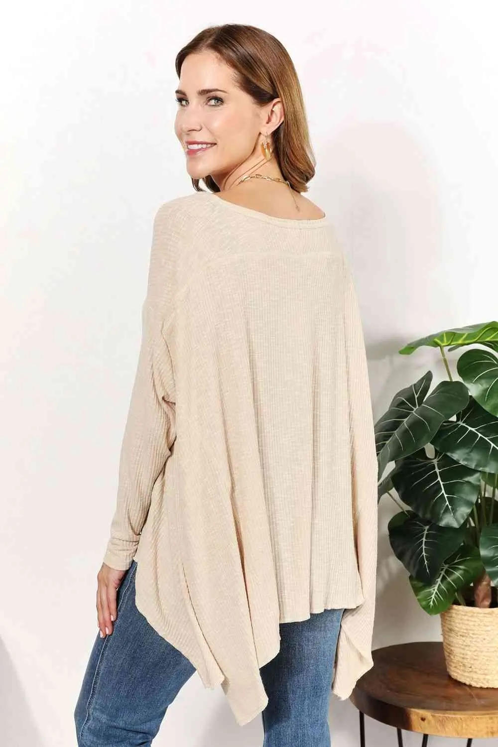 Women's HEYSON Full Size Oversized Super Soft Ribbed Top