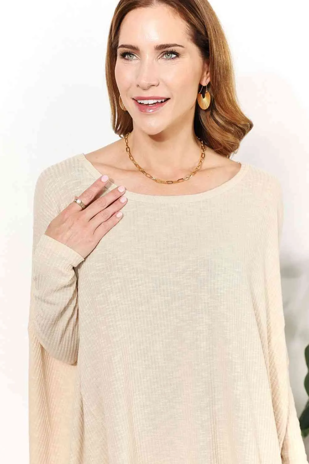 Women's HEYSON Full Size Oversized Super Soft Ribbed Top