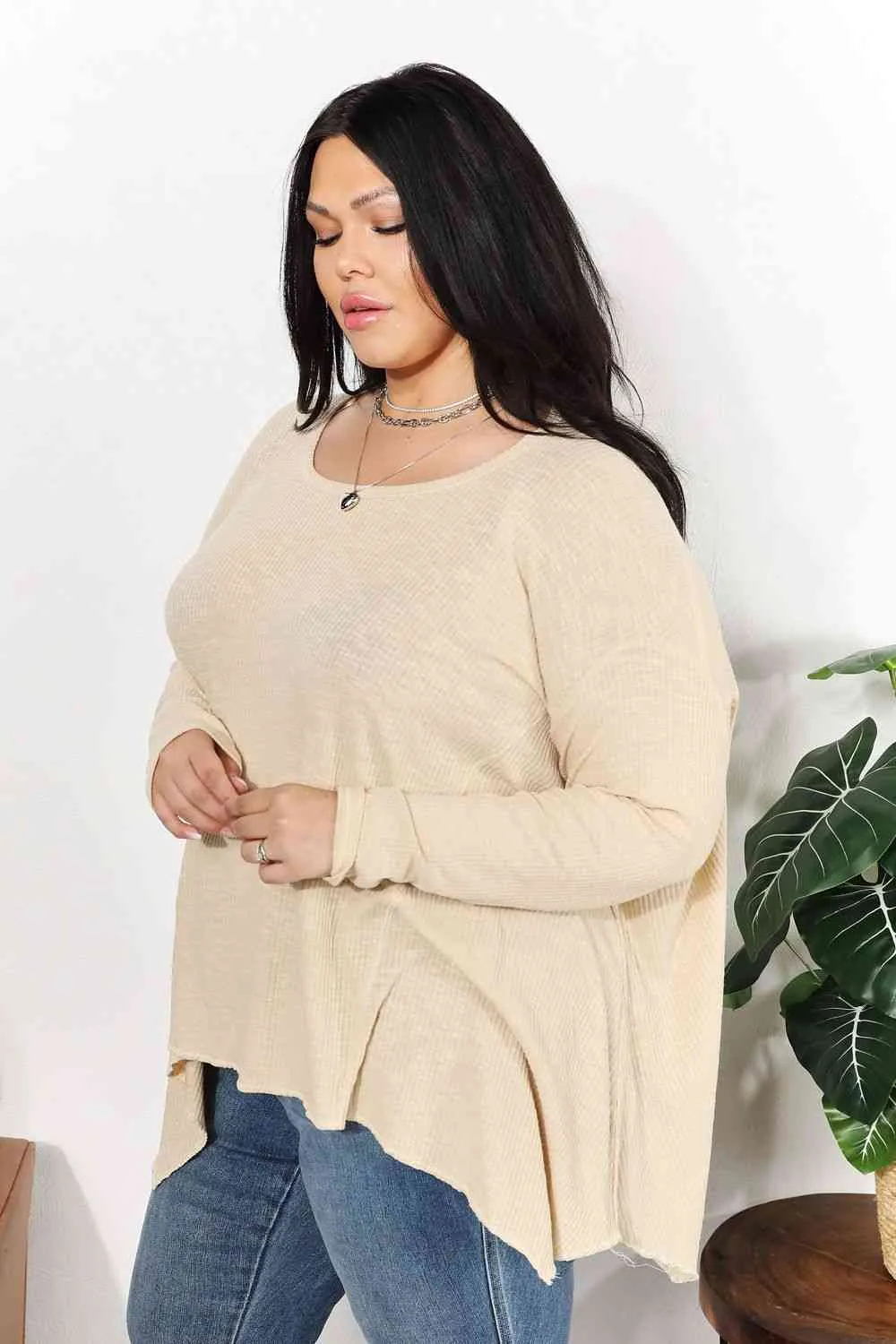Women's HEYSON Full Size Oversized Super Soft Ribbed Top