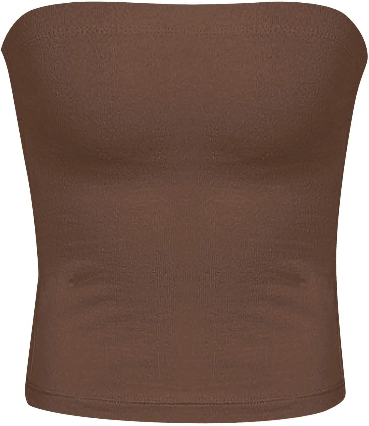 Women's Tube Tops Summer Outfits Going Out Bandeau Shirts Sleeveless Strapless Crop Tank Top