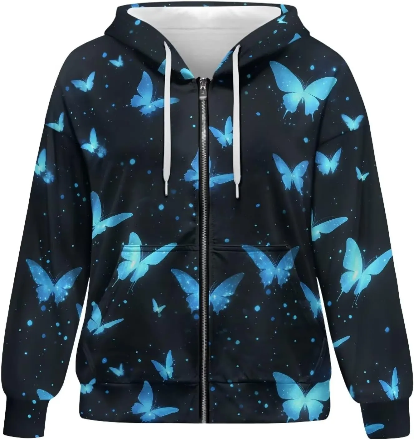 Womens Zip Up Hoodies Long Sleeve Sweatshirts Fall Outfits Sweaters Casual Fashion Jackets Size XS-4XL